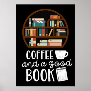 Poster Amateur de café, café et bons livres
