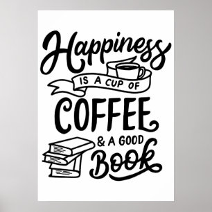Poster Amateur de café Café et un bon livre