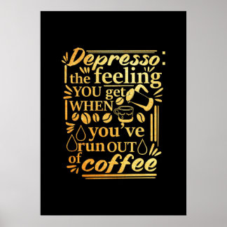 Poster Amateur de café Vous n'avez plus de café
