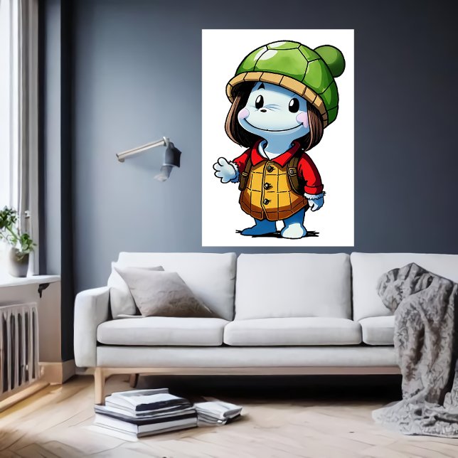 Poster Amateur de casquette tortue | Art AI (Créateur téléchargé)