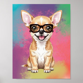 Poster Amateur de Chien | PopArt de Chien Drôle Coloré