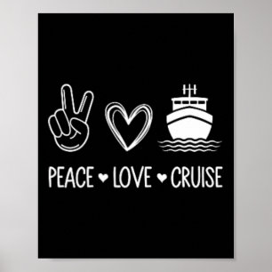 Poster Amateur de croisière - Paix Amour Croisière - Croi