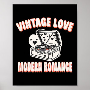Poster Amateur de disque vinyle Saint-Valentin Amour vint