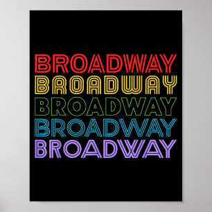 Poster Amateur de musique rétro de Broadway Théâtre Théât