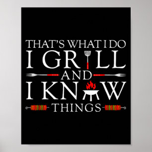 Poster Amateur de nourriture BBQ c'est ce que je fais à l