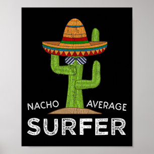 Poster Amateur de surf drôle humour dicton drôles surfeur