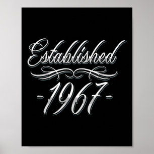 Poster Amateur de tatouage de 58 ans 1967 58e anniversair