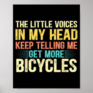 Poster Amateur de vélo Citation drôle Humour cycliste