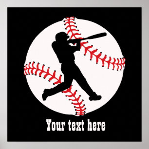 Poster Amateurs de baseball cool ajouter du texte