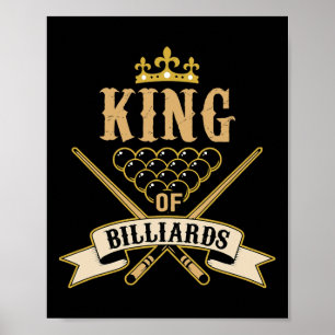 Poster Amateurs De Billard Snooker -King Of Billiards