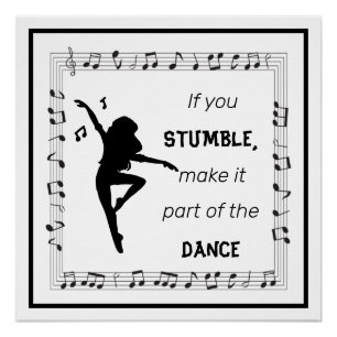 Poster Amateurs de danse Amateurs de musique Citation Ins