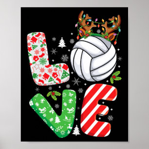 Poster Amateurs de volleyball Garçons Filles Enfants Noël