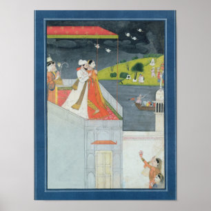 Poster Amateurs en terrasse, c.1780-1800