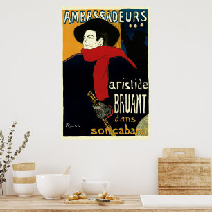 Poster Ambassadeurs : Artistide Bruant par Toulouse