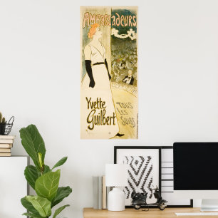 Poster Ambassadeurs Yvette Guilbert par Theophile Steinle