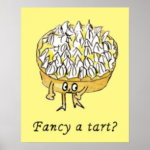 Poster Ambiance une tarte amusante citron meringue