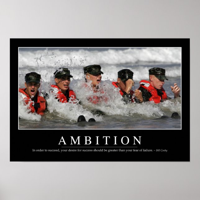Poster Ambition : Citation Inspirationnelle (Devant)