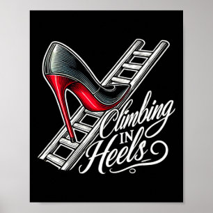 Poster Ambition d'entreprise en talons hauts