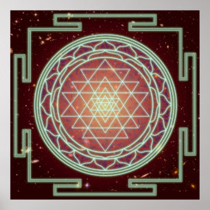 Poster Ambre de Sri Yantra