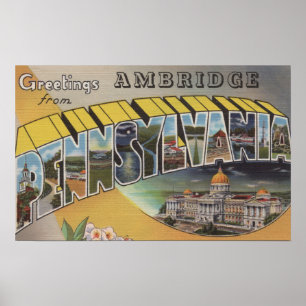 Poster Ambridge, Pennsylvanie - grandes scènes de lettre