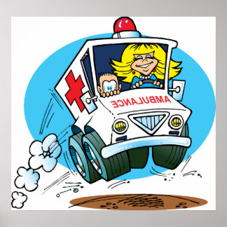 Poster Ambulance de dessin