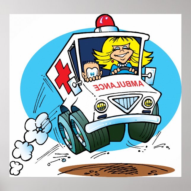 Poster Ambulance de dessin (Devant)