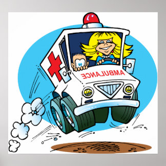 Poster Ambulance de dessin