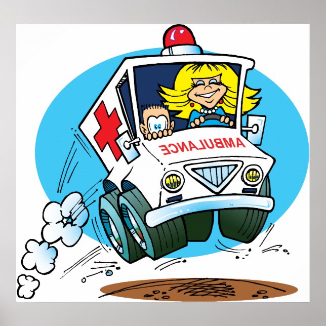 Poster Ambulance de dessin (Devant)