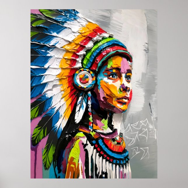 Poster "Âme autochtone" (Devant)