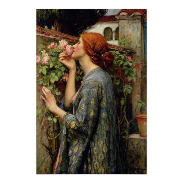Poster Âme du Rose par John William Waterhouse (Devant)