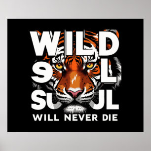 Poster "Âme sauvage - Fierce Tiger Eyes Motivational Art"