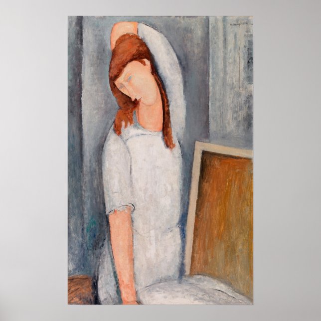 Poster Amedeo Modigliani - Portrait Jeanne Hebuterne #1 (Devant)