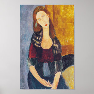 Poster Amedeo Modigliani - Portrait Jeanne Hebuterne #2