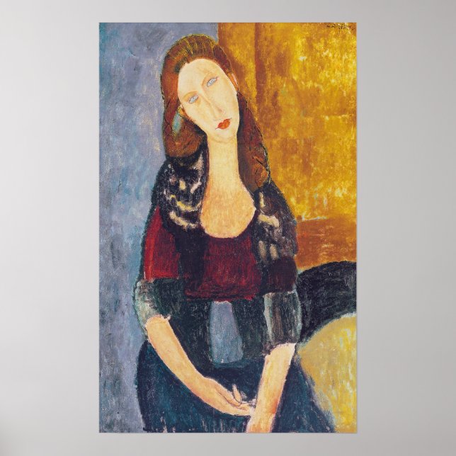 Poster Amedeo Modigliani - Portrait Jeanne Hebuterne #2 (Devant)