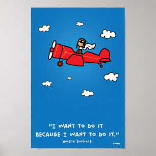 Poster Amelia Earhart 8x12 (et même ratio)