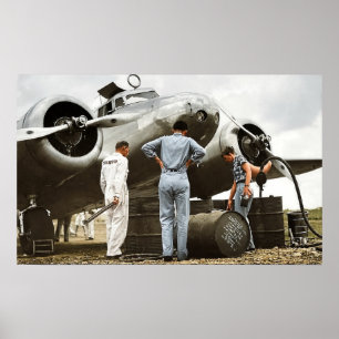 Poster Amelia Earhart Lockheed Model 10 Electra 1937 