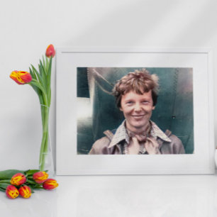 Poster Amelia Earhart Son Lockheed Modèle 10-E Electra