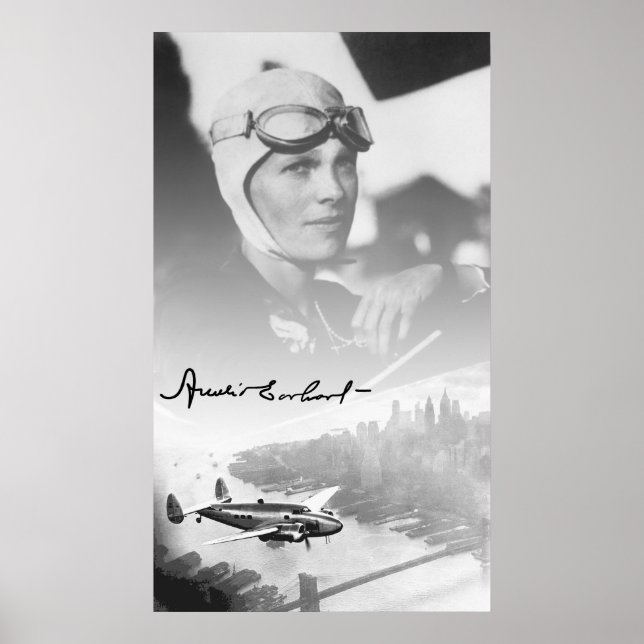 Poster AMELIA et son AVION LOCKHEED ELECTRA (Devant)