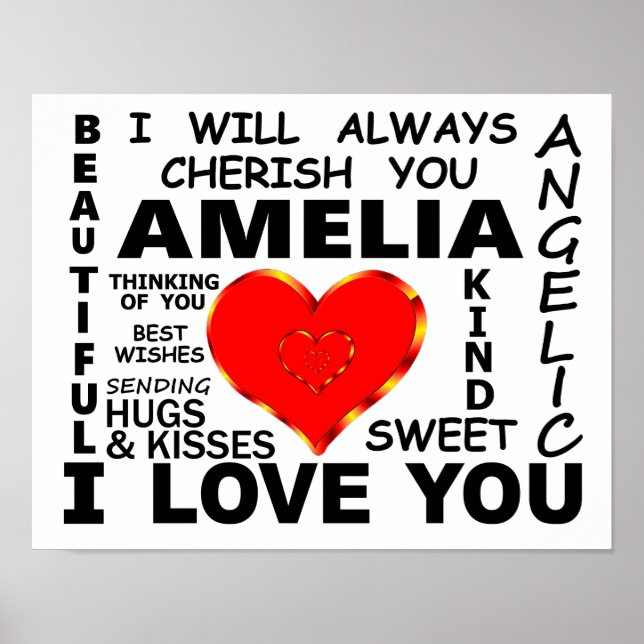 Poster Amelia Je T'Aime (Devant)