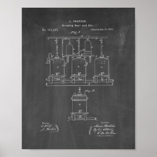 Poster Amélioration Du Brevet De Bière Et D'Ale - Chalk