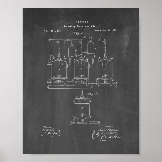 Poster Amélioration Du Brevet De Bière Et D'Ale - Chalk (Devant)