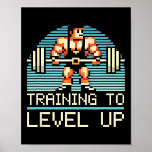 Poster Amélioration Vidéo Jeu Joueur Gym Entraînement Jeu