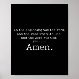 Poster Amen Au Début Était Le Mot Et Le Mot Wa