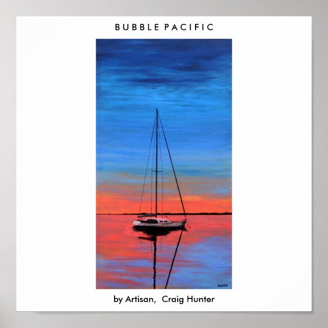 Poster Aménagement au coucher du soleil (Devant)