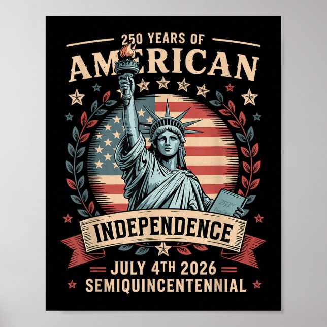 Poster America 250th Anniversary 250 Years America  (Devant)