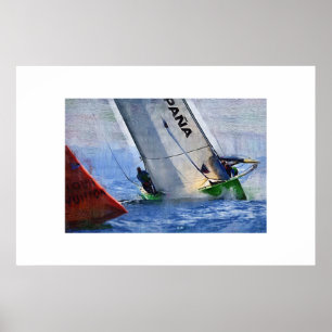 Poster americaine s cup Voile, voilier, course de voilier