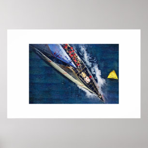 Poster americaine s cup Voile, voilier, course de voilier