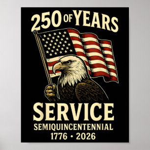 Poster American 250th Anniversary Celebration Patriotic U