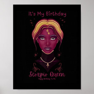 Poster American Black Women C'est mon anniversaire Scorpi