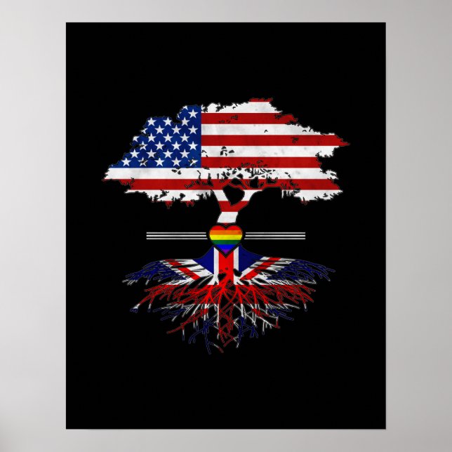 Poster American Cultivé Britanniques Racines Gay Heart LG (Devant)